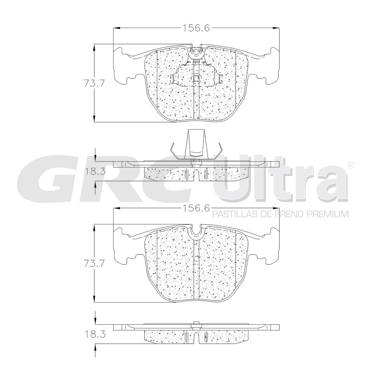 GMD681 - BALATAS SEMIMETALICAS DELANTERAS PARA BMW 530I 2001-2003