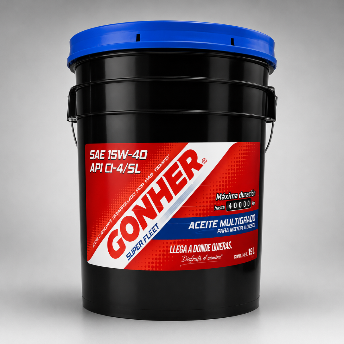 GH-1005202 - ACEITE GONHER SAE 15W-40 API SL CUBETA DE 19 LITROS
