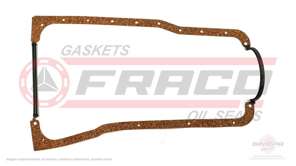 OSX-2682101 - EMPAQUE DE CARTER PARA FORD BRONCO V8 5.8 L WINDSOR 16 V. OHV 1978-1987