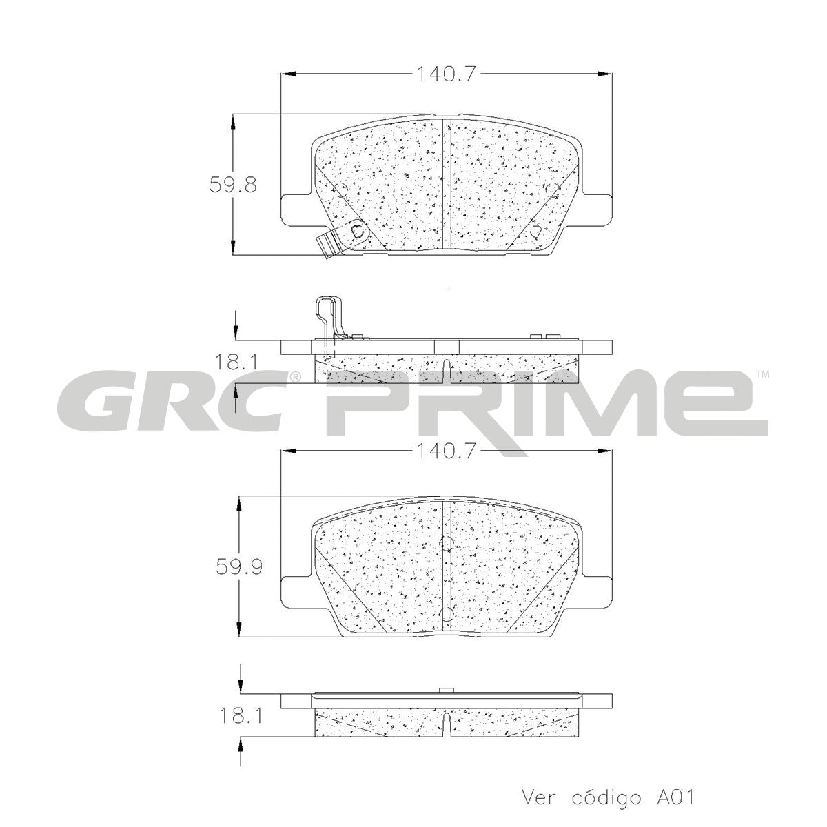 GPRD2019 - BALATAS CERAMICAS DELANTERAS PARA BUICK ENCORE 2018-2022