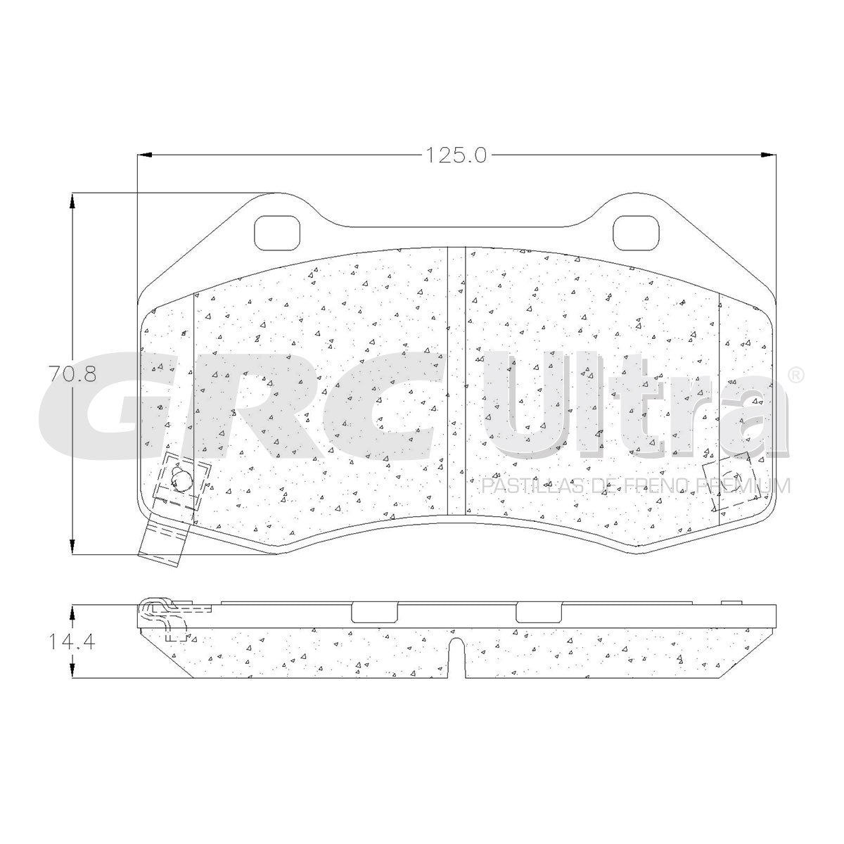 GMD1379 - BALATAS SEMIMETALICAS DELANTERAS PARA CHEVROLET COBALT SS 2008-2010