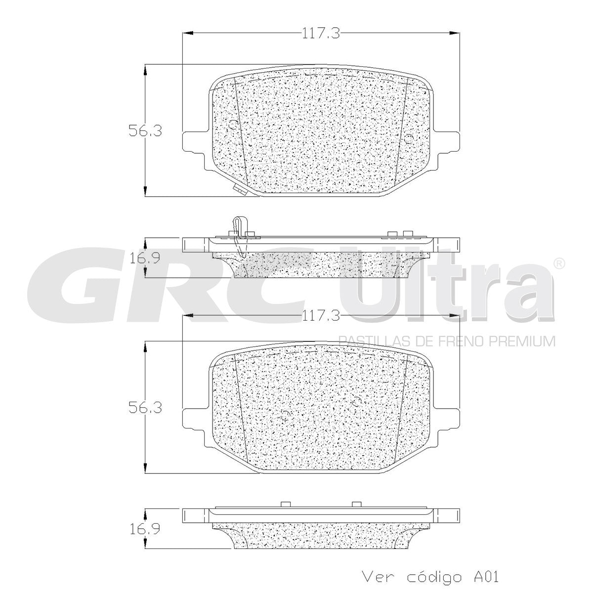 GMD2231 - BALATAS SEMIMETALICAS TRASERAS PARA FORD EXPLORER ST 2024-2024