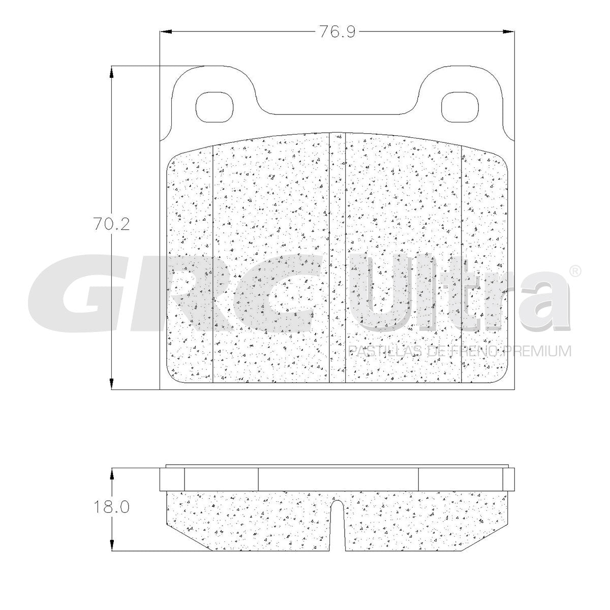 GMD45 - BALATAS SEMIMETALICAS DELANTERAS PARA PORSCHE 911 CARRERA 1974-1975