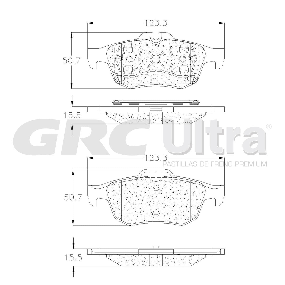 GCD1757 - BALATAS CERAMICAS DELANTERAS PARA RENAULT SAFRANE 2011-2011