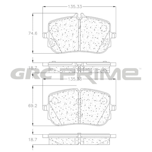 GPRD2206 - BALATAS SEMIMETALICAS DELANTERAS PARA MERCEDES-BENZ A200 2020-2020