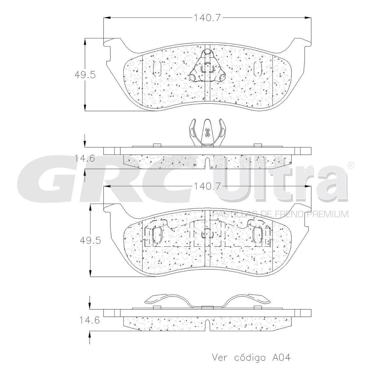 GMD881 - BALATAS SEMIMETALICAS TRASERAS PARA FORD EXPLORER 4.0L 2004-2005