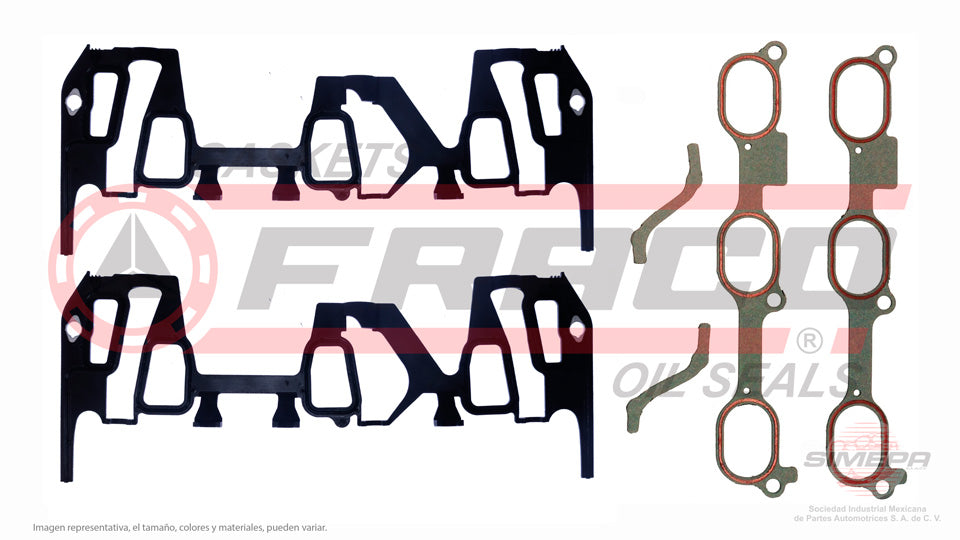 MIX-3062023 - EMPAQUE MULTIPLE DE ADMISION PARA BUICK CENTURY V6 3.1 L. 12 V OHV VIN J 2000-2005