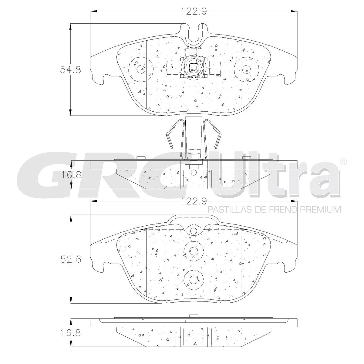 GCD1341 - BALATAS CERAMICAS TRASERAS PARA MERCEDES-BENZ C180 2011-2014