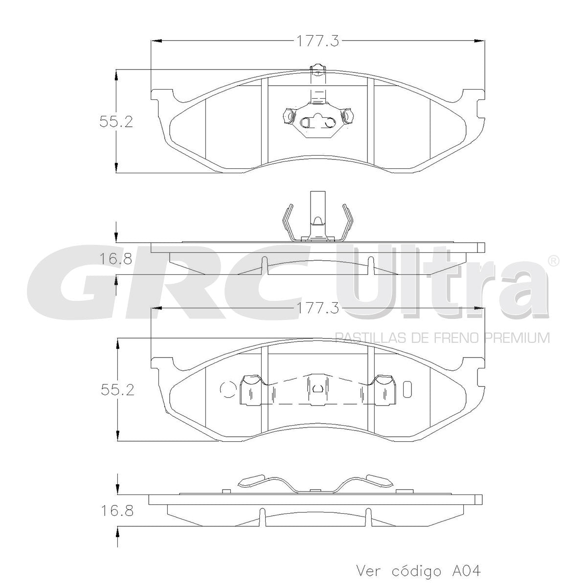 GCD477 - BALATAS CERAMICAS DELANTERAS PARA JEEP CHEROKEE 1990-2001