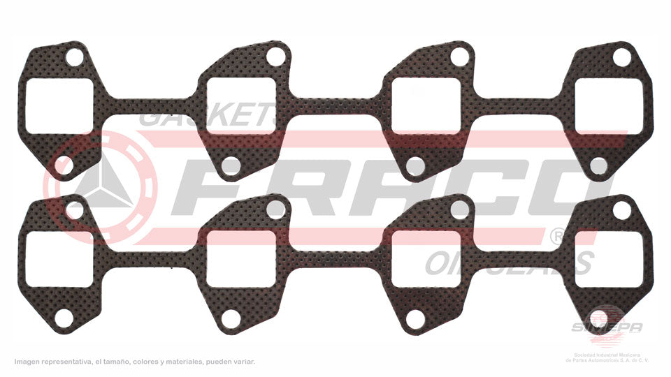 MEX-3082242 - EMPAQUE MULTIPLE DE ESCAPE PARA CHEVROLET EXPRESS 2500 V8 6.6 L. DIESEL 32 V. OHV TURBO DIESEL 2006-2015
