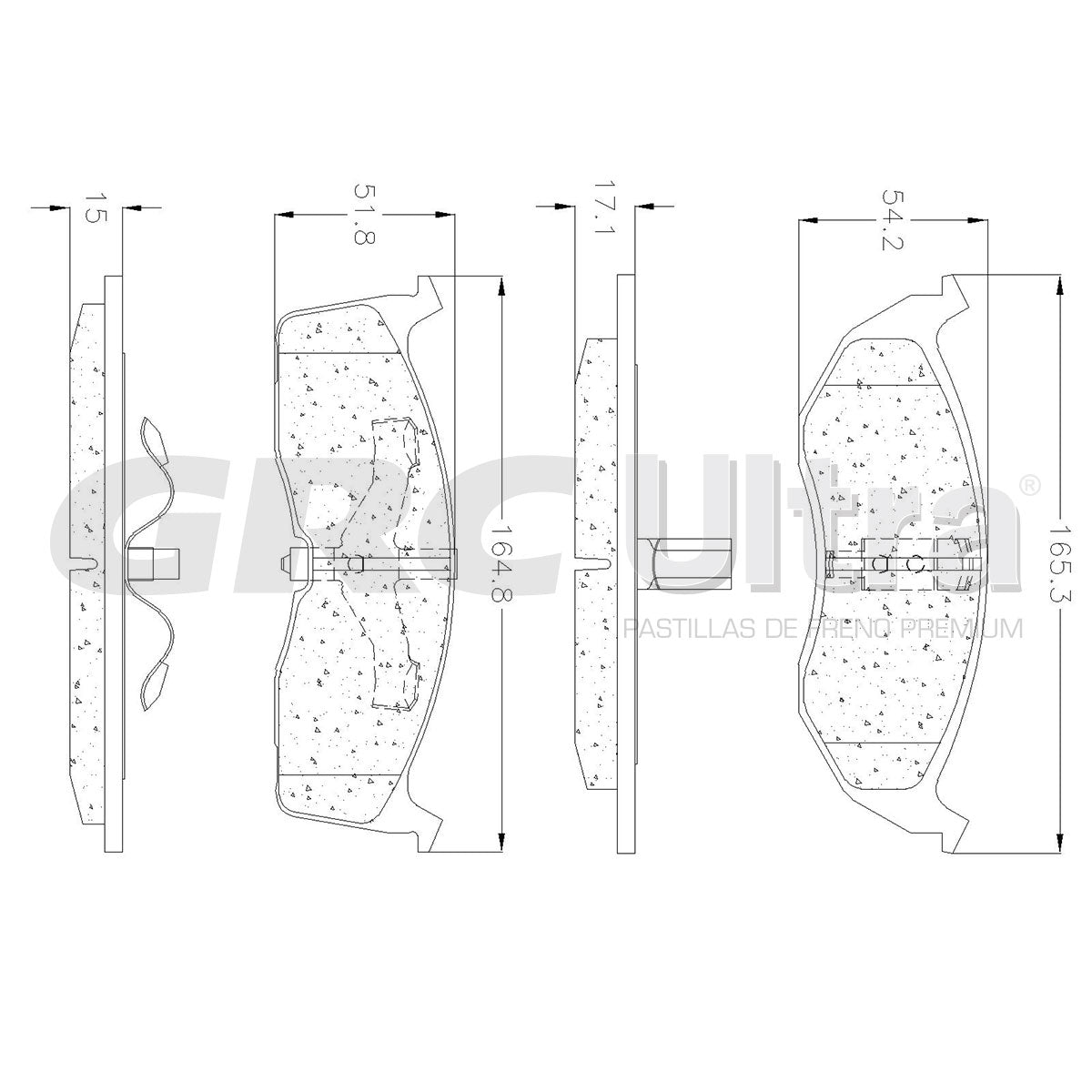 GCD730A - BALATAS CERAMICAS DELANTERAS PARA CHRYSLER NEON 2000-2002