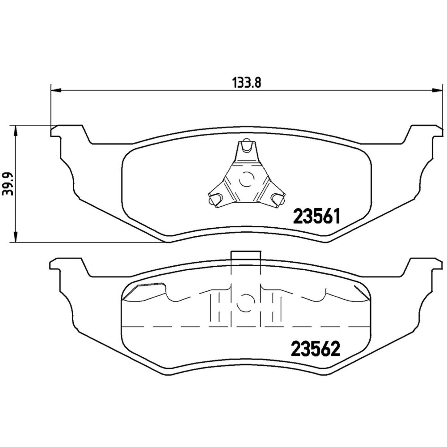 BRE-P11010 - BALATAS TRASERAS PARA CHRYSLER 300M BASE 2000-2000