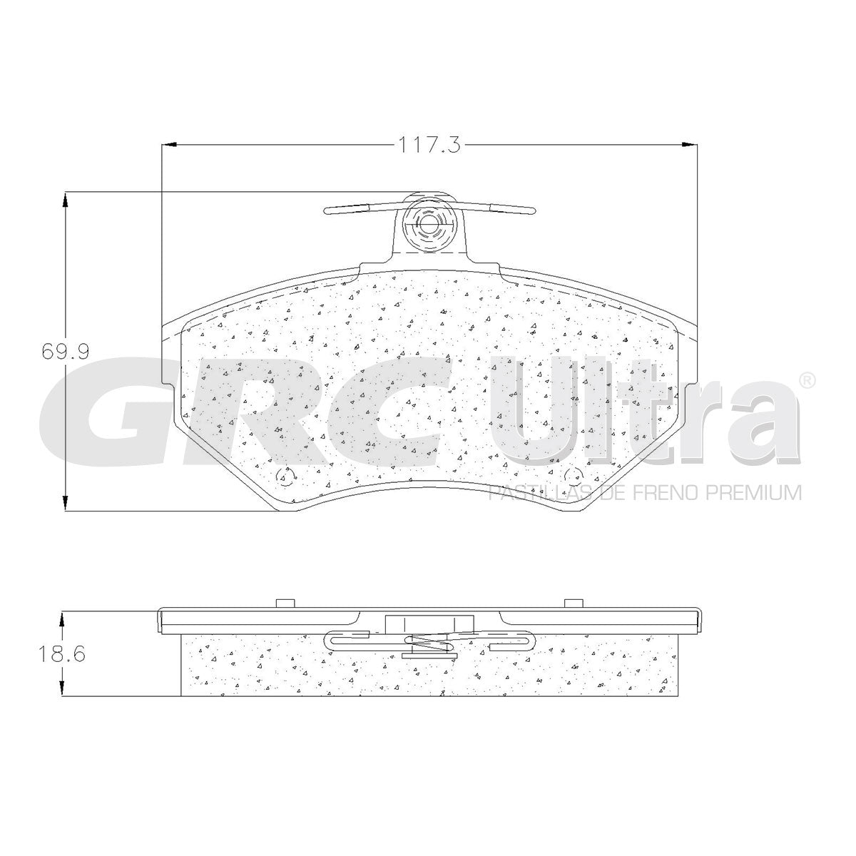 GMD780 - BALATAS SEMIMETALICAS DELANTERAS PARA VOLKSWAGEN PASSAT GLS 2.8L 1998-1998