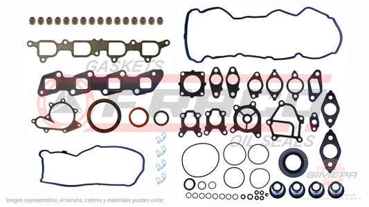 FSX-5840290WHG - JUEGO DE EMPAQUES PARA NISSAN FRONTIER L4 2.5 L DIESEL 16 V. YD25DDTIINYECCIÓN DIRECTA 2007-2014