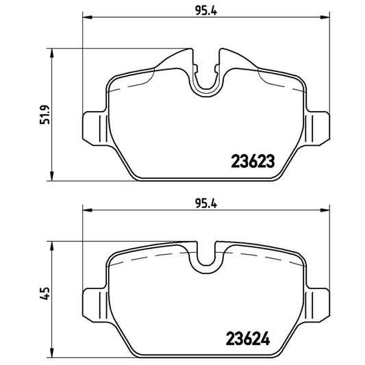 BRE-P06037 - BALATAS TRASERAS PARA BMW 120I BASE 2007-2012