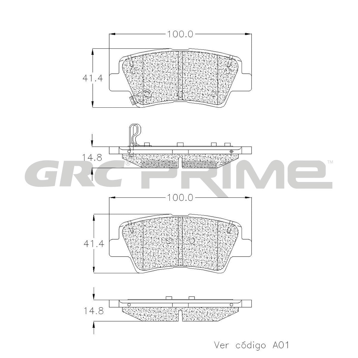 GPRD1544 - BALATAS CERAMICAS TRASERAS PARA DODGE ATTITUDE 2011-2014
