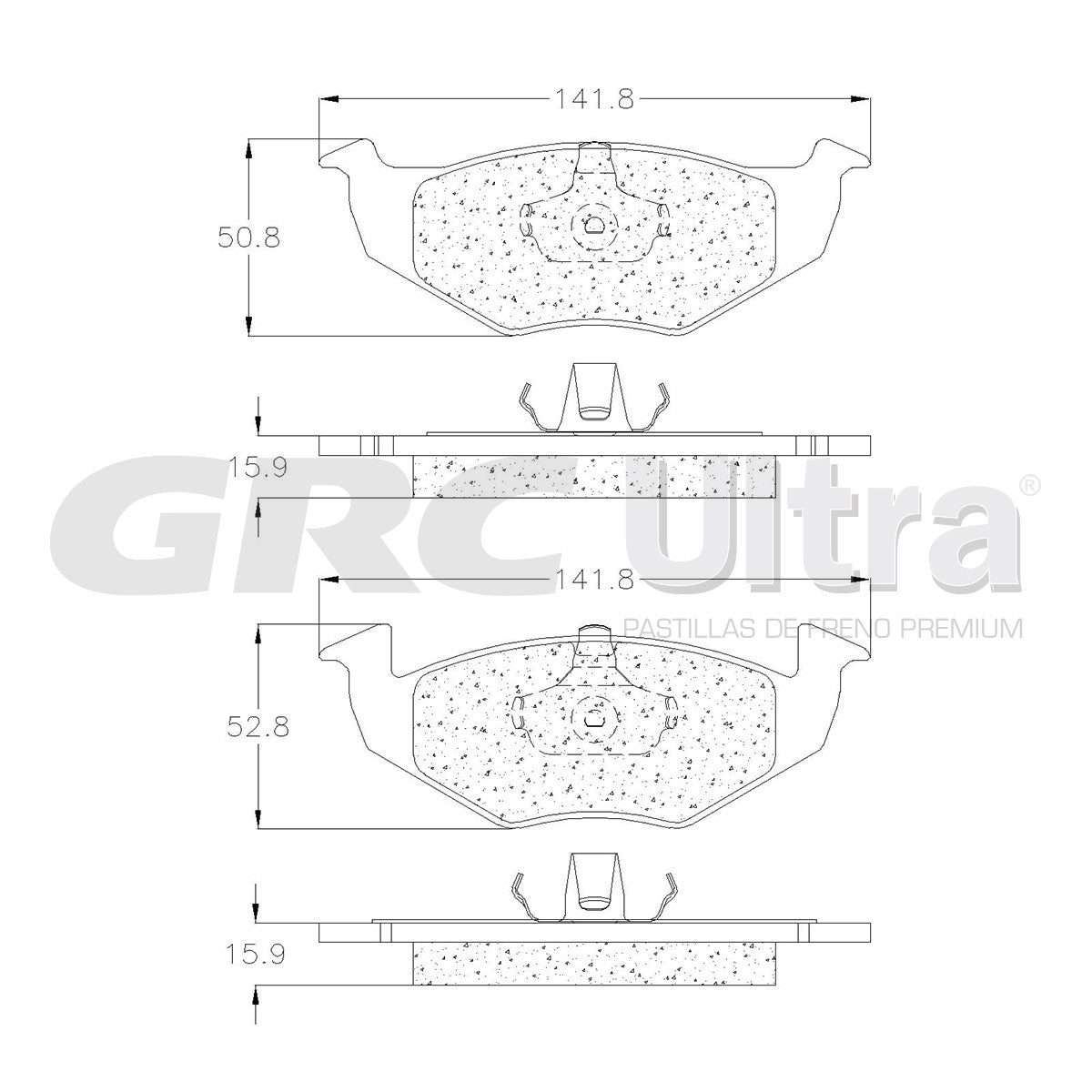 GMD1556 - BALATAS SEMIMETALICAS DELANTERAS PARA DODGE H100 2010-2010
