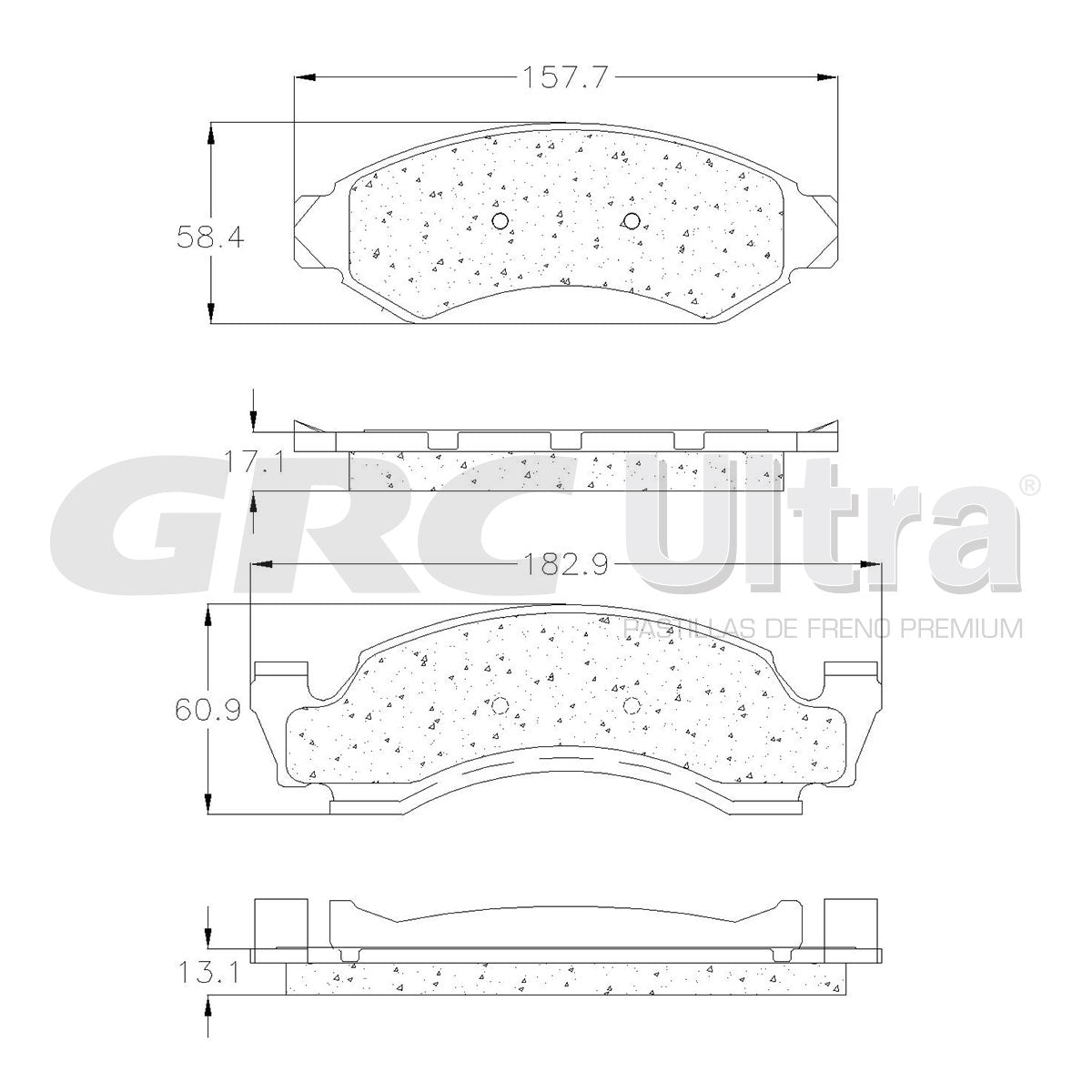 GMD50 - BALATAS SEMIMETALICAS DELANTERAS PARA FORD BRONCO 1975-1986
