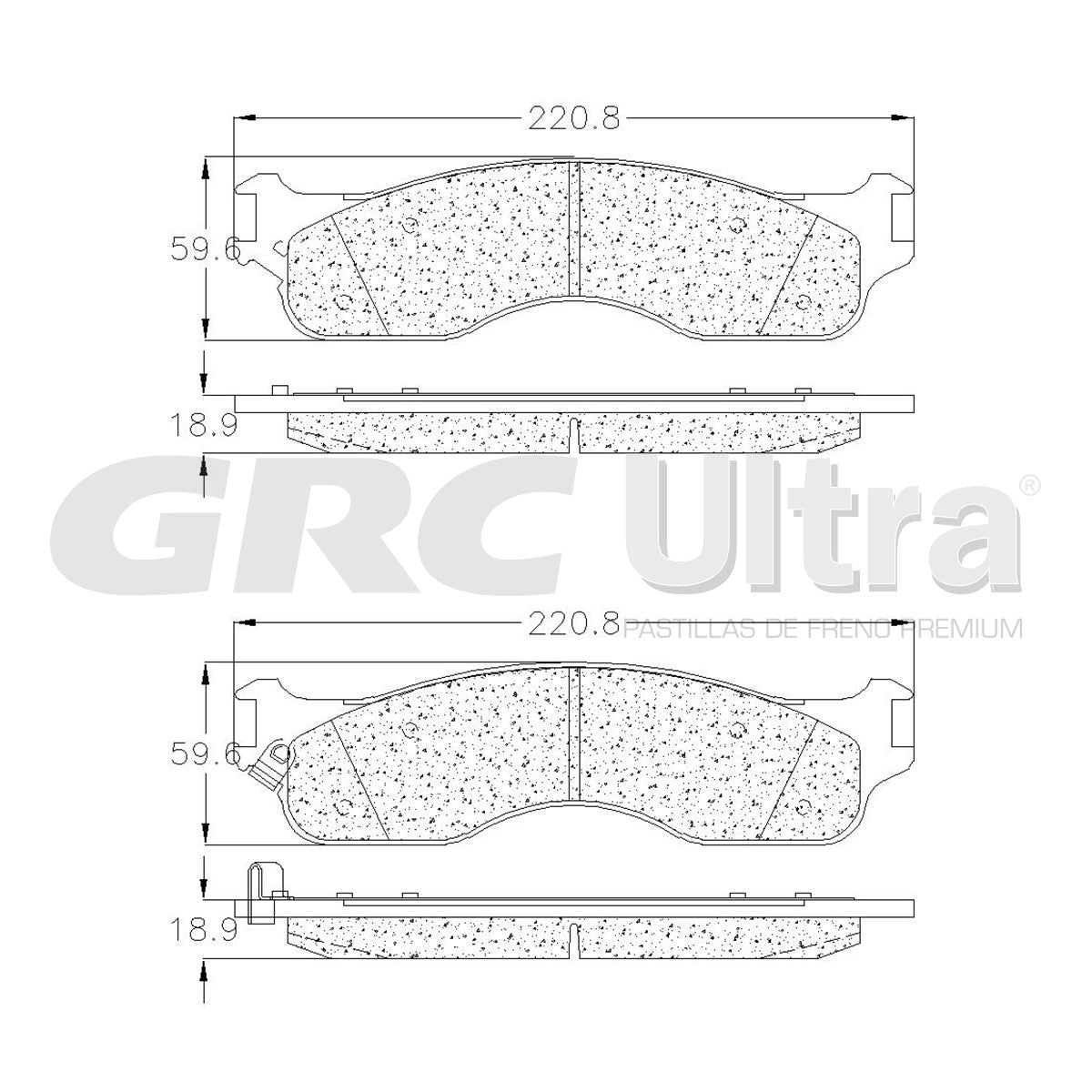 GMD1054 - BALATAS SEMIMETALICAS DELANTERAS PARA DODGE RAM 1500 SRT-10 2004-2004