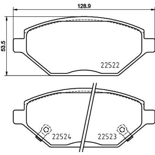 BRE-P59093 - BALATAS DELANTERAS PARA CHEVROLET SPARK ACTIV 2017-2019