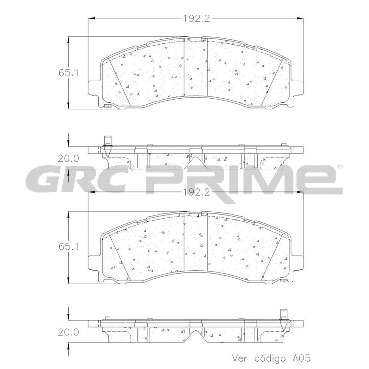 GPRD2225SD - BALATAS SEMIMETALICAS TRASERAS PARA RAM 2500 2019-2023