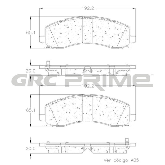 GPRD2225SD - BALATAS SEMIMETALICAS TRASERAS PARA RAM 2500 2019-2023