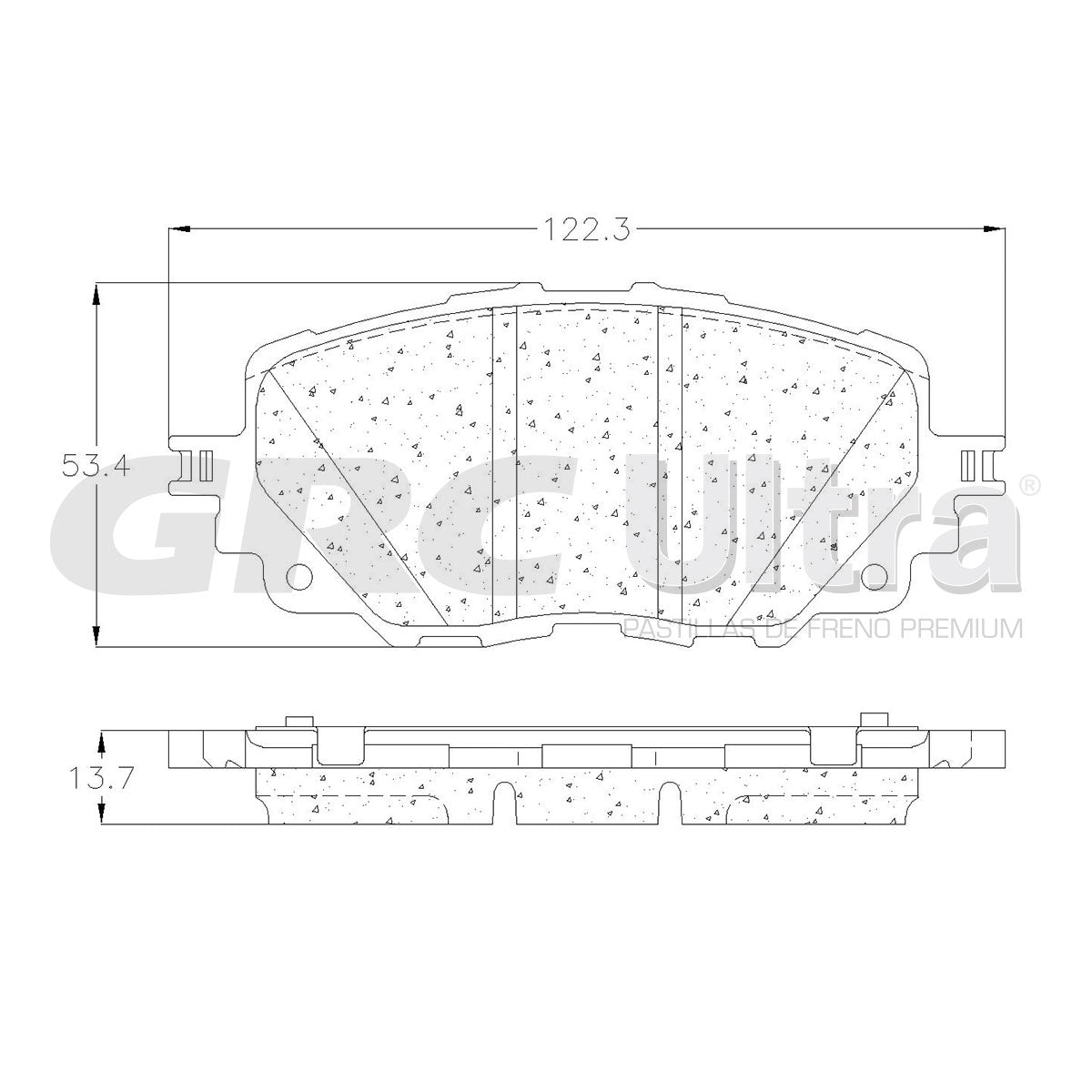 GCD1903 - BALATAS CERAMICAS DELANTERAS PARA FIAT 124 SPIDER 2017-2020