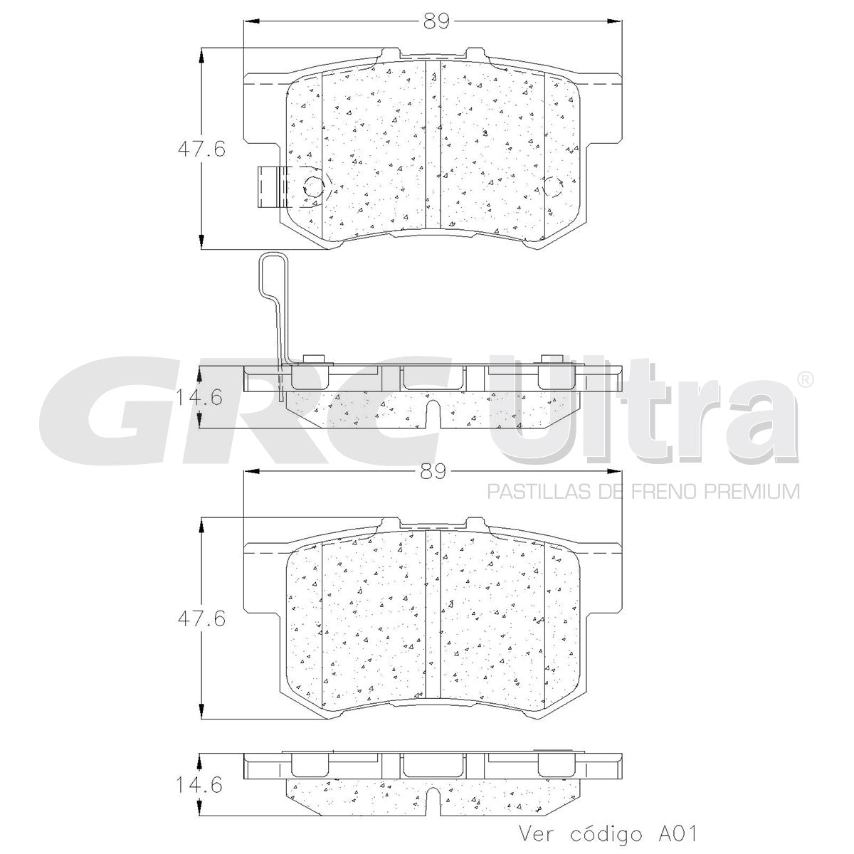 GCD536 - BALATAS CERAMICAS TRASERAS PARA ACURA CL 2.2L 1997-1997