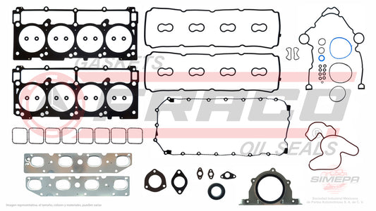 FSX-1182109 - JUEGO DE EMPAQUES PARA DODGE DURANGO V8 5.7 L 16 V. HEMI 2011-2016
