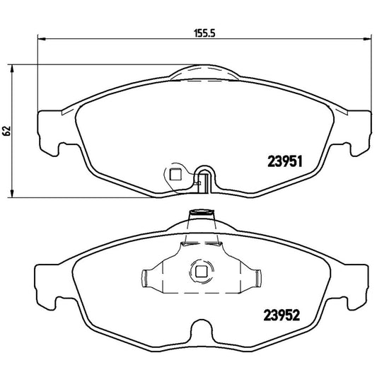 BRE-P11016 - BALATAS DELANTERAS PARA CHRYSLER CIRRUS LIMITED 2001-2006