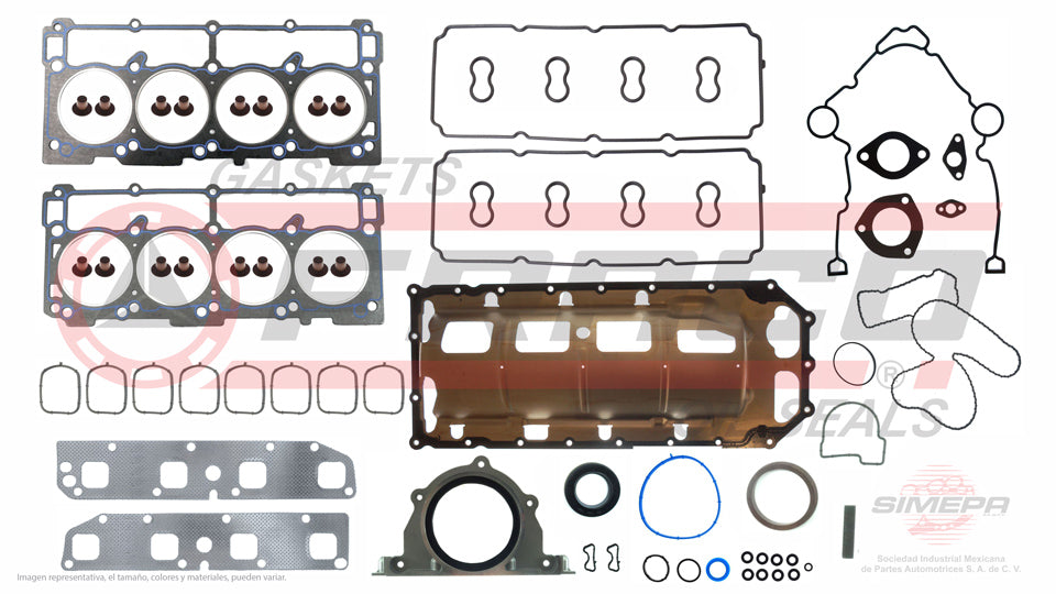 FSX-1182105-1 - JUEGO DE EMPAQUES PARA CHRYSLER ASPEN V8 5.7 L 16 V. HEMI 2007-2008