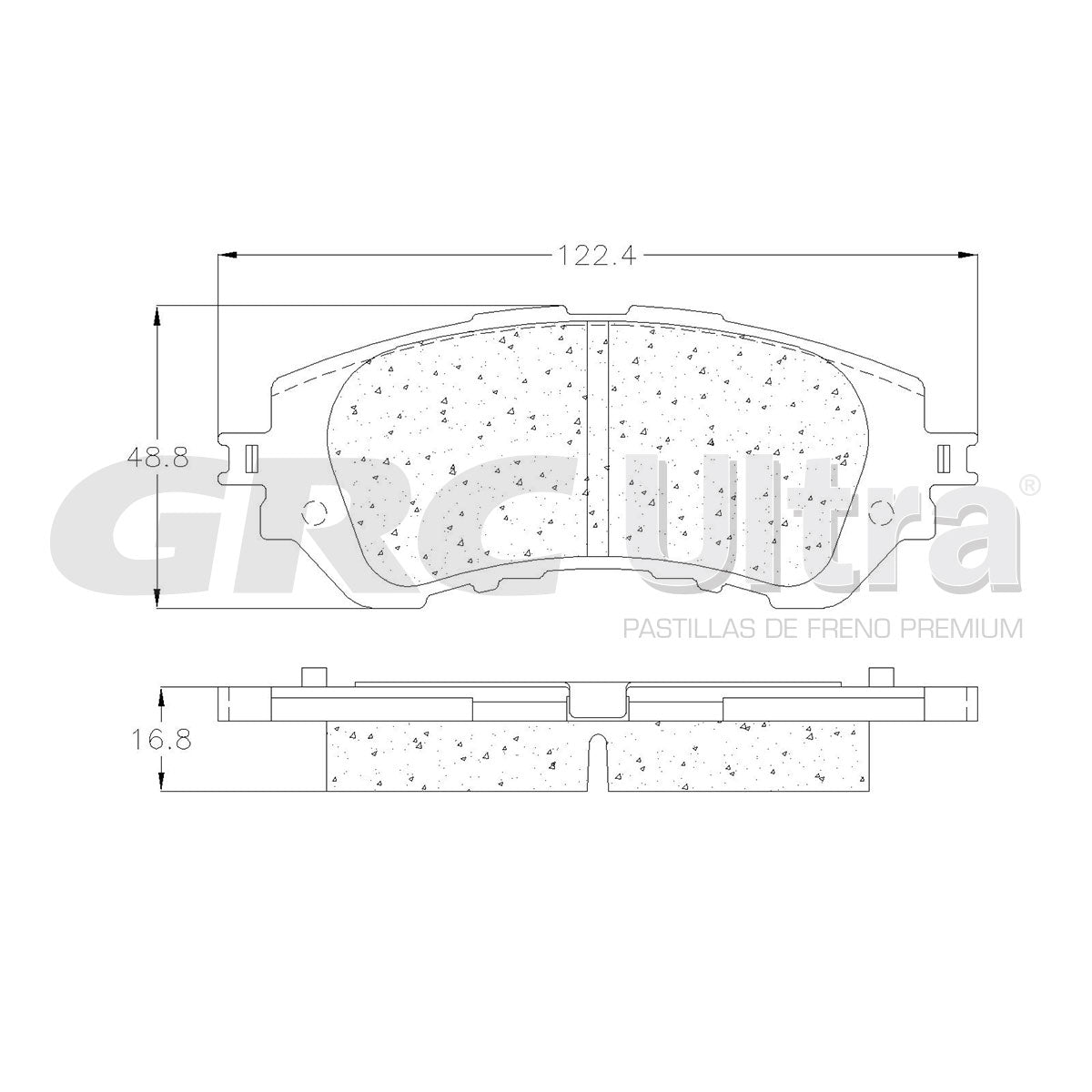 GCD1950 - BALATAS CERAMICAS DELANTERAS PARA TOYOTA YARIS 2016-2016