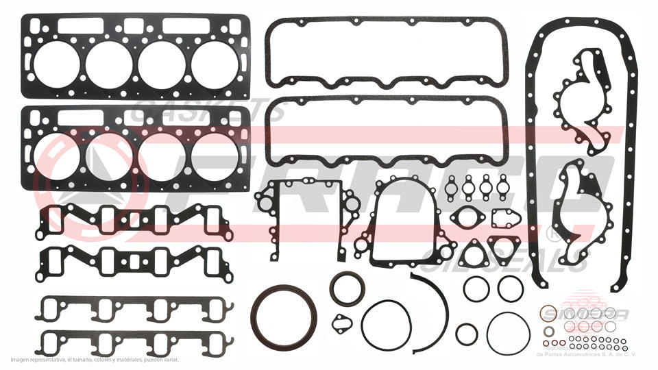 FSX-3082231 - JUEGO DE EMPAQUES PARA CHEVROLET BLAZER V8 6.5 L DIESEL 16 V. OHV 395 CID. 1994