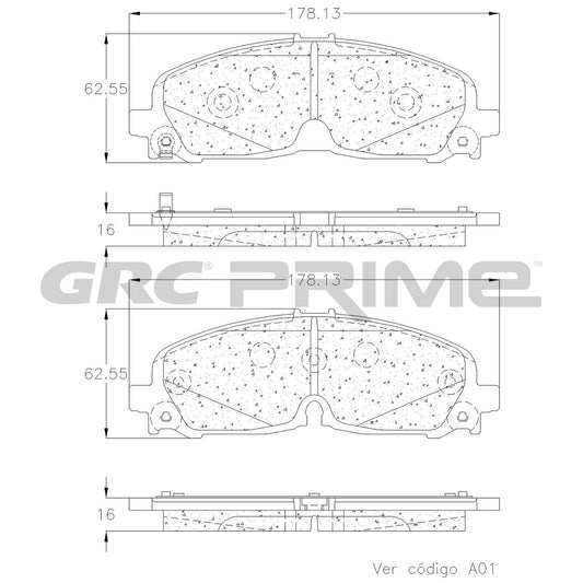 GPRD2371 - BALATAS CERAMICAS DELANTERAS PARA BUICK ENCLAVE 2020-2020