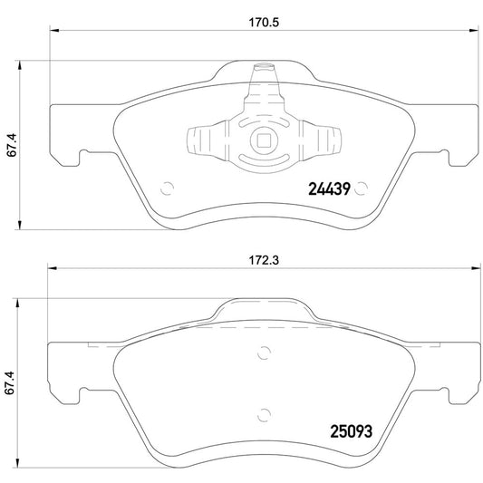 BRE-P24159 - BALATAS DELANTERAS PARA FORD ESCAPE LIMITED 2005-2012