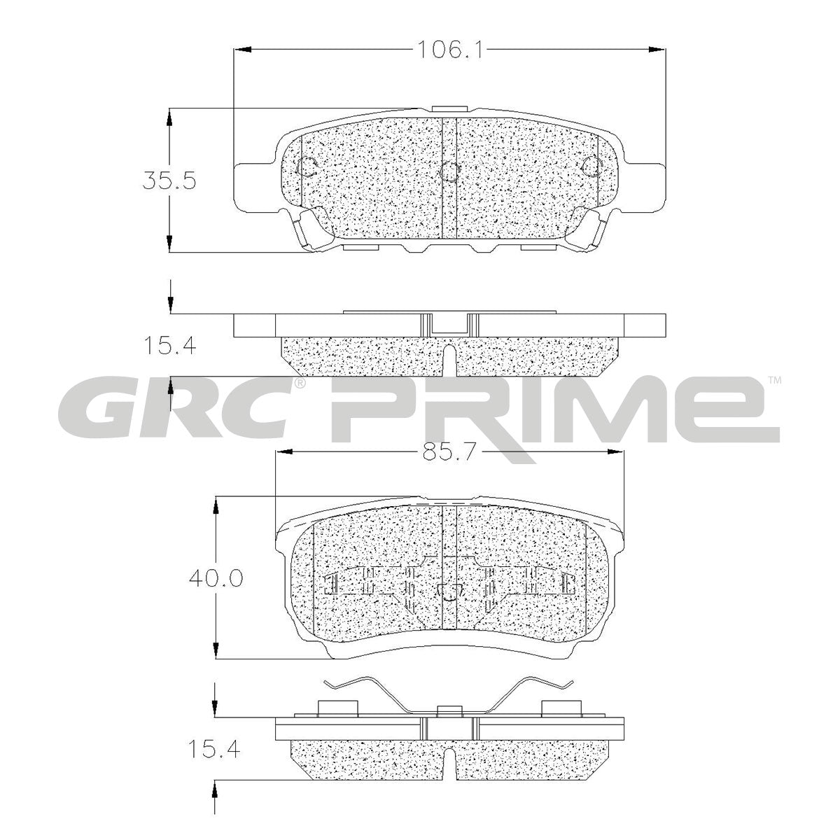 GPRD1037 - BALATAS CERAMICAS TRASERAS PARA CHRYSLER 200 2013-2014