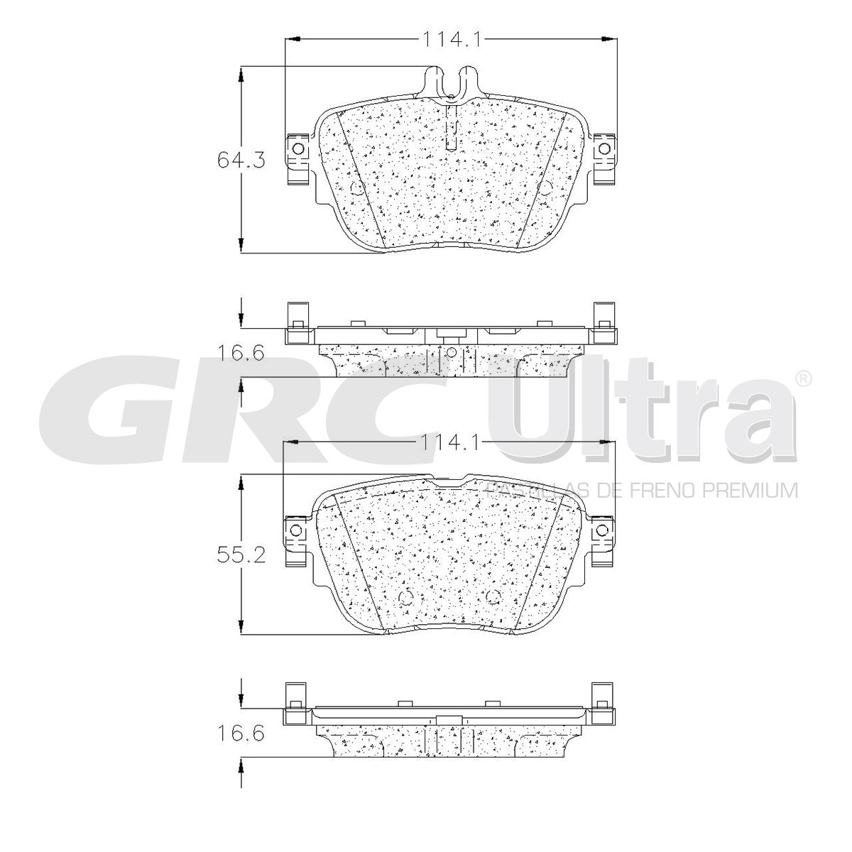 GCD1936 - BALATAS CERAMICAS TRASERAS PARA MERCEDES-BENZ E200 2016-2020
