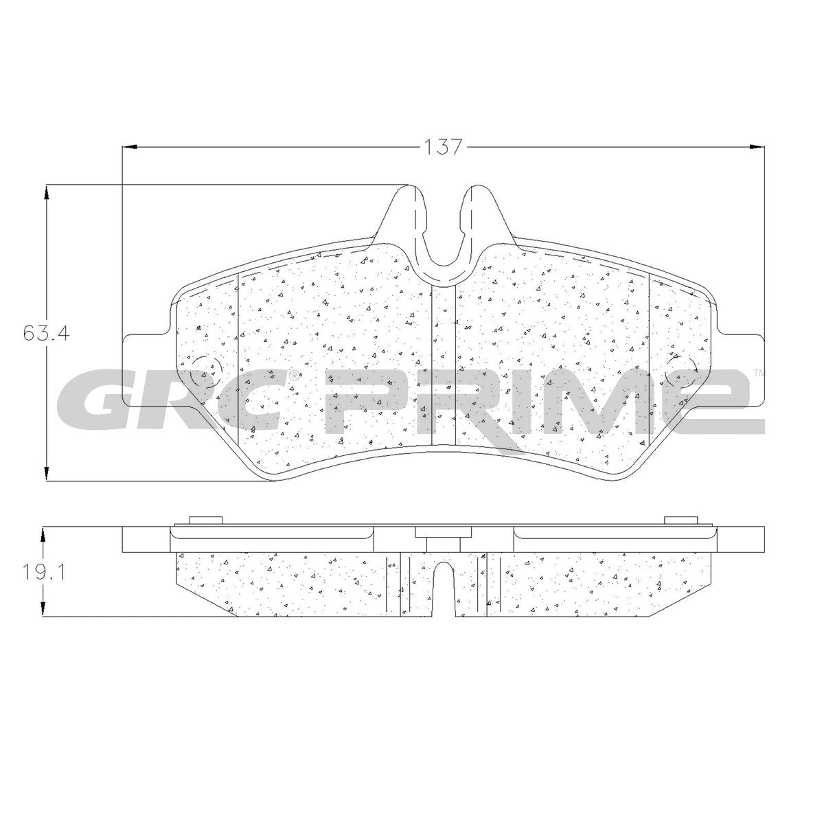 GPRD1317ASD - BALATAS SEMIMETALICAS TRASERAS PARA DODGE SPRINTER 2500 3.0L 2009-2009