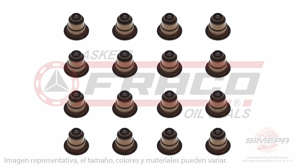 SS-2433-V-16 - SELLOS DE VALVULA POR JUEGOS PARA FORD CONTOUR L4 2.0 L DOHC 16 V. ZETEC 1995-2000