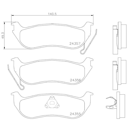 BRE-P37009 - BALATAS TRASERAS PARA JEEP LIBERTY 65TH ANNIVERSARY EDITION 2006-2006