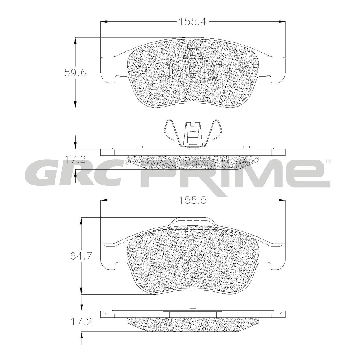 GPRD1627 - BALATAS SEMIMETALICAS DELANTERAS PARA RENAULT CAPTUR 2018-2020