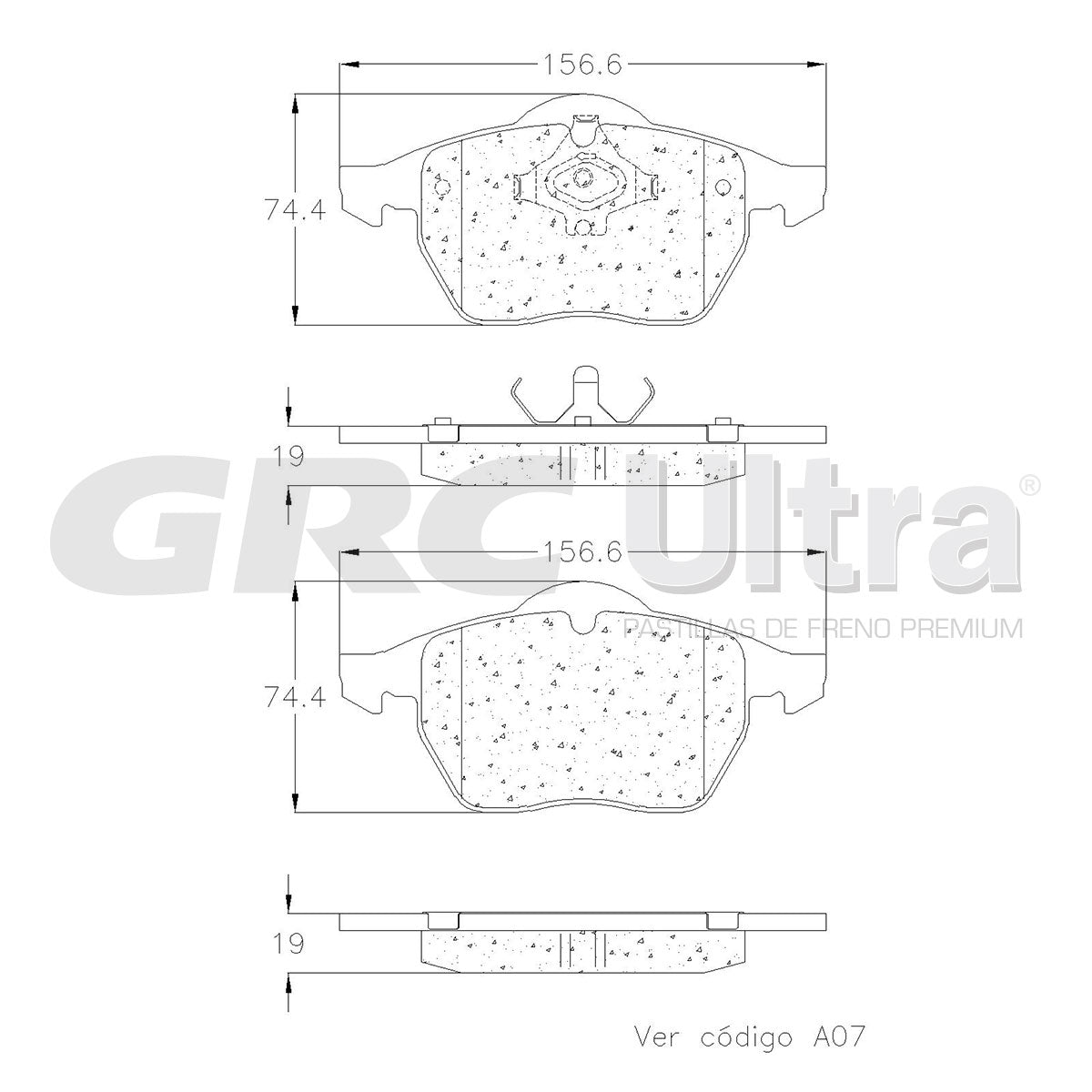 GMD555A - BALATAS SEMIMETALICAS DELANTERAS PARA AUDI A3 1998-1998