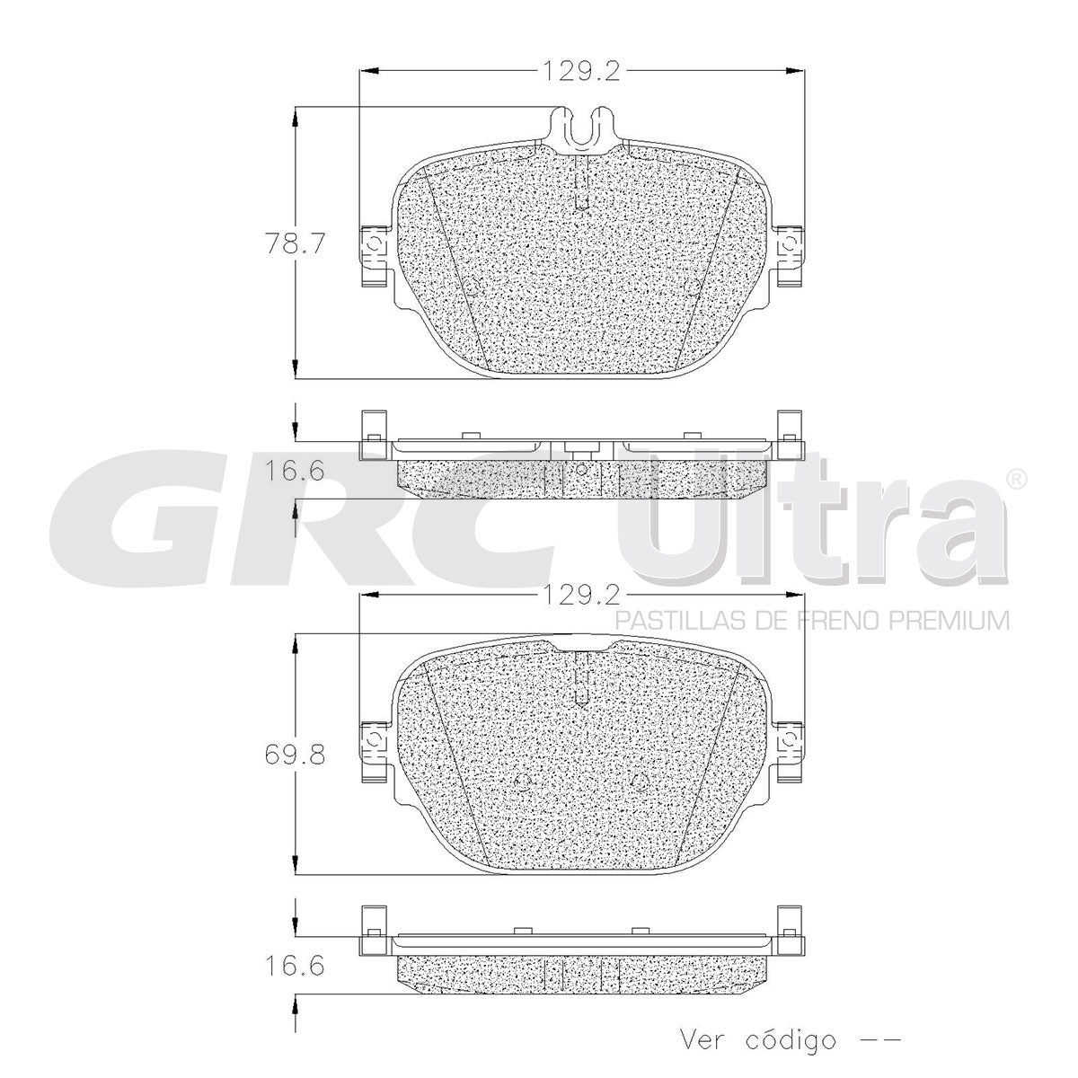 GCD2047 - BALATAS CERAMICAS TRASERAS PARA MERCEDES-BENZ AMG GT 43 2021-2023