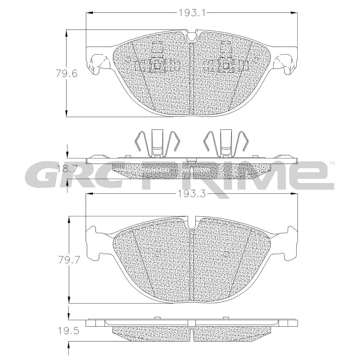 GPRD1381 - BALATAS SEMIMETALICAS DELANTERAS PARA BMW X5 XDRIVE50I 2011-2018