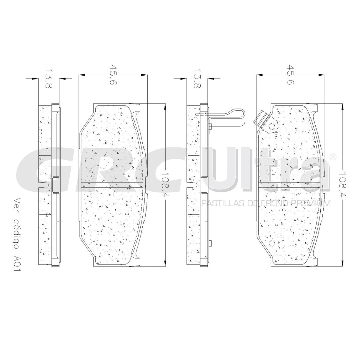 GCD1614 - BALATAS CERAMICAS DELANTERAS PARA SUZUKI SWIFT 1.6L 2014-2014
