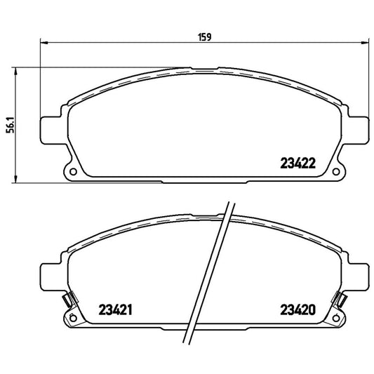 BRE-P56040 - BALATAS DELANTERAS PARA ACURA MDX BASE 2003-2006