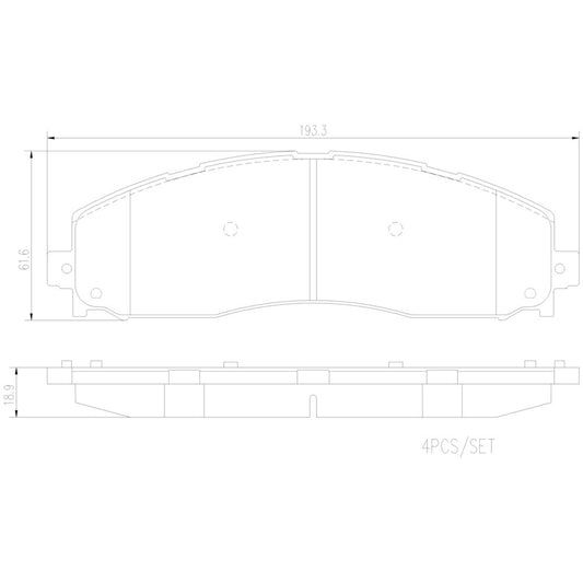 BRE-P24213 - BALATAS TRASERAS PARA FORD F-250 SUPER DUTY BASE 2015-2016