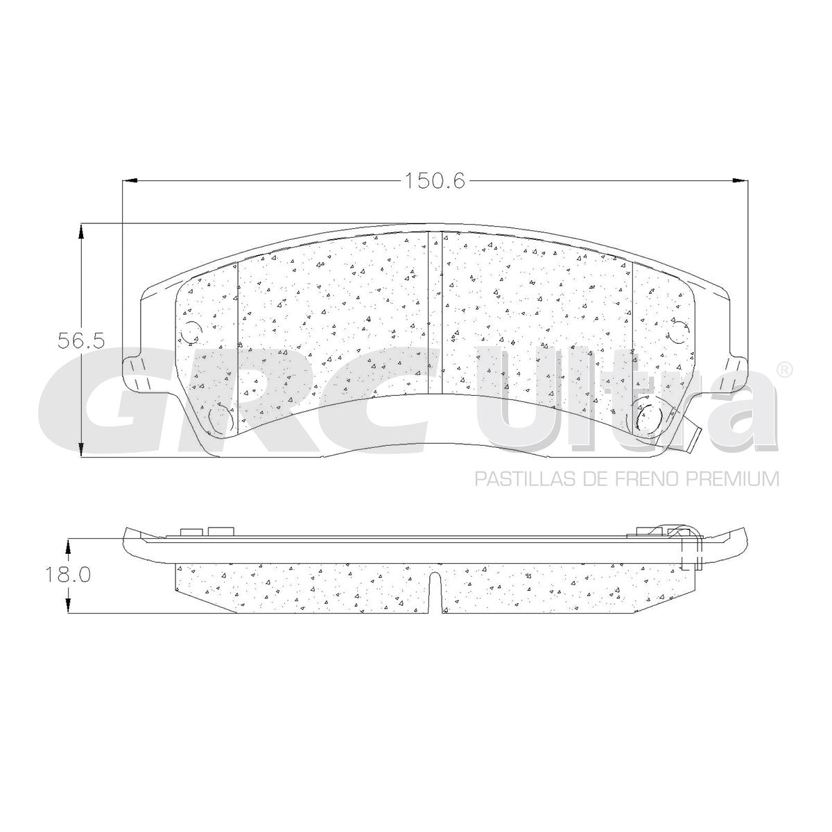 GCD1056 - BALATAS CERAMICAS DELANTERAS PARA CHRYSLER 300 BASE 3.6L 2012-2013