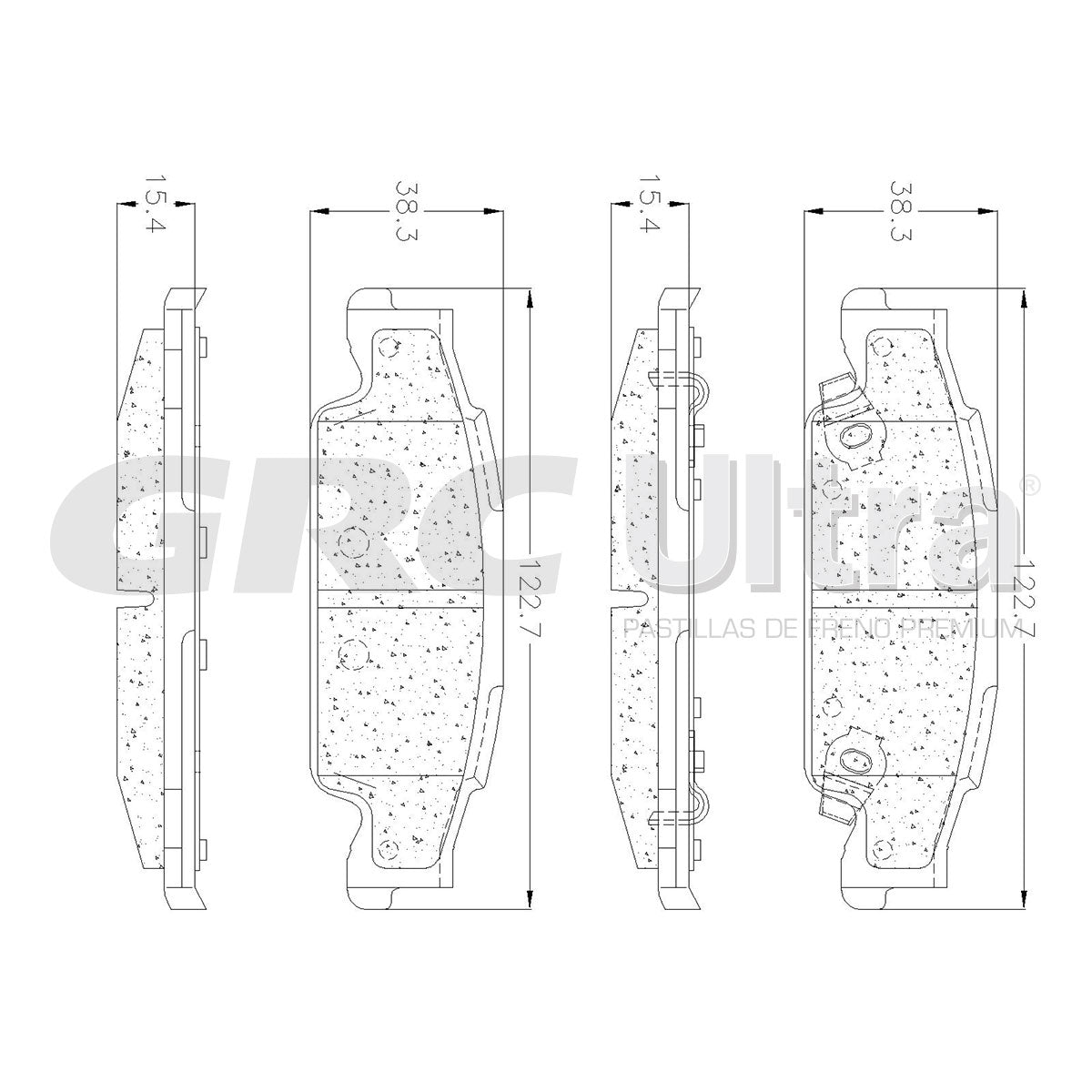 GCD922 - BALATAS CERAMICAS TRASERAS PARA CADILLAC CTS BASE 2.8L 2005-2005