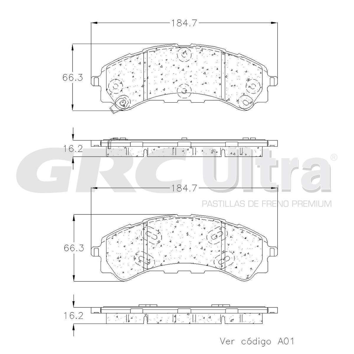 GCD2216 - BALATAS CERAMICAS DELANTERAS PARA FORD BRONCO BADLANDS 2022-2023